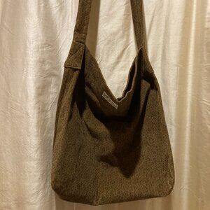 Flax Brown Corduroy Shoulder Bag